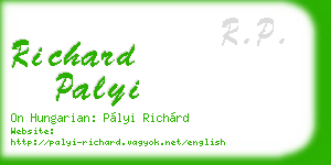 richard palyi business card