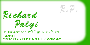 richard palyi business card